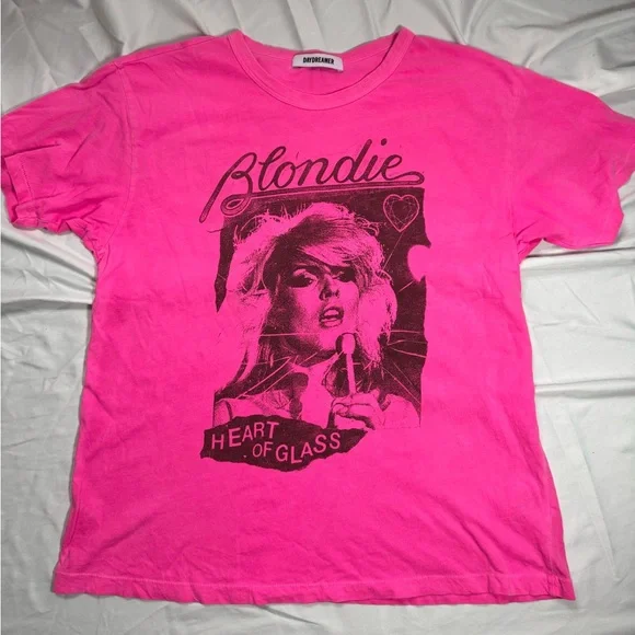 Daydreamer for Free People Hot Pink Blondie Tee size medium - Picture 2 of 6